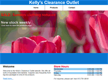 Tablet Screenshot of kellysclearanceoutlet.com